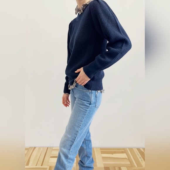 ISABEL MARANT ÉTOILE Mavis Sweater In Midnight Blue - Picture 3 of 6